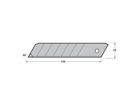 Cuchilla p/cutter 25mm (10und) tajima mod.lcb-65.