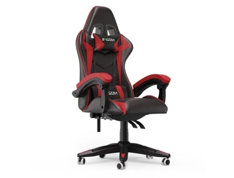 Cadeira Gaming Cadeira Ergonómica Para Jogos Com Apoio Lombar Apoio De Cabeçaaté 135 Kg Classe 2 -133X67X67 Cm -Estilo A -Preto Vermelho BIGZZIA