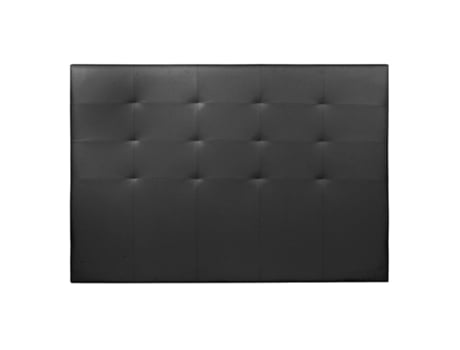 Cabeceira Delion JSHOME  (Preto - Pele - 140 cm / 160 cm x 110 cm x 8 cm)