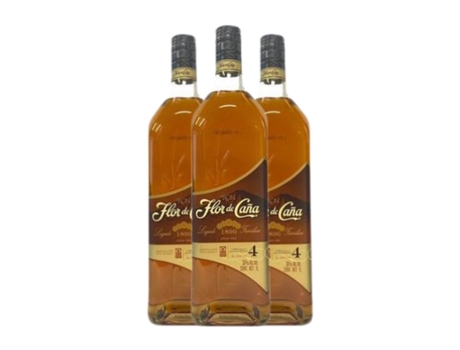 Rum FLOR DE CAÑA 4 Anos (1 L - 3 Unidades)