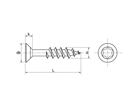 Caixa de 100 Parafusos para Aglomerado ACTON Torx 25 Rosca Parcial 6 X 30Mm -623096X30-18