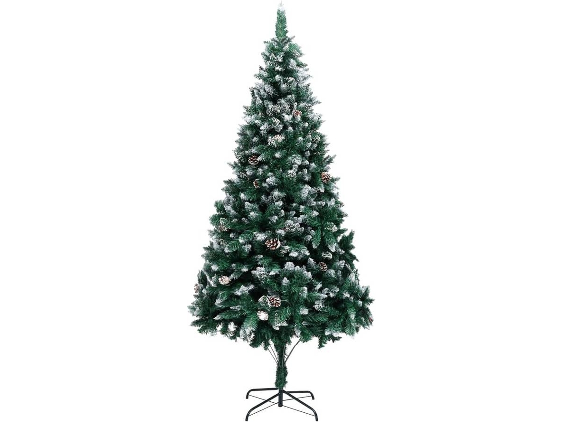 Árvore de Natal vidaXL artificial com pinhas e neve branca 210 cm - Árvores  de Natal - Compra na