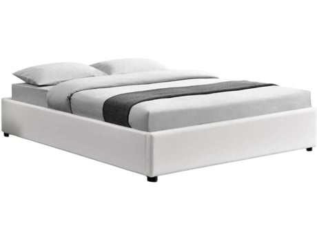 Estrutura de Cama CONCEPT U Kennington (Branco - Dimensões do Colchão: 203x153x35 cm)