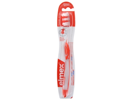 Escova de dentes Interx Medium Caries Protection Cor: Laranja Vermelho ELMEX