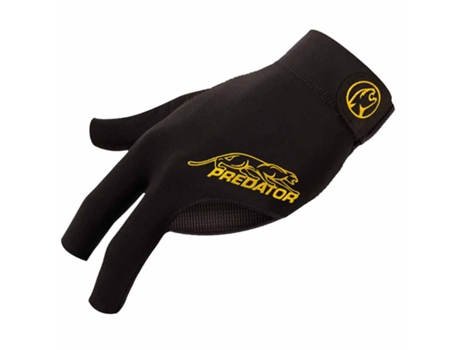 Luva PREDATOR Bilhar Glove Secondskin Preto Amarelo S/M Diestro 3269.484.Preto