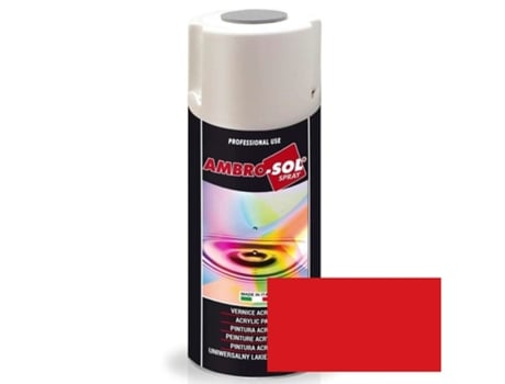 Spray Acrílico Rj/Trafic Ral-3020 400Ml Vermelho Tráfego AMBROSOL