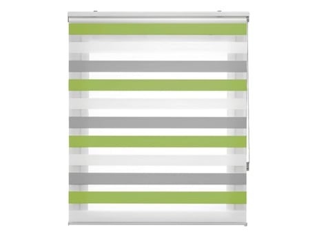 Estor de Rolo ESTORALIS Com Tecido Duplo Translúcido Loras ( Cinza/Verde - 170 X 250 Cm)