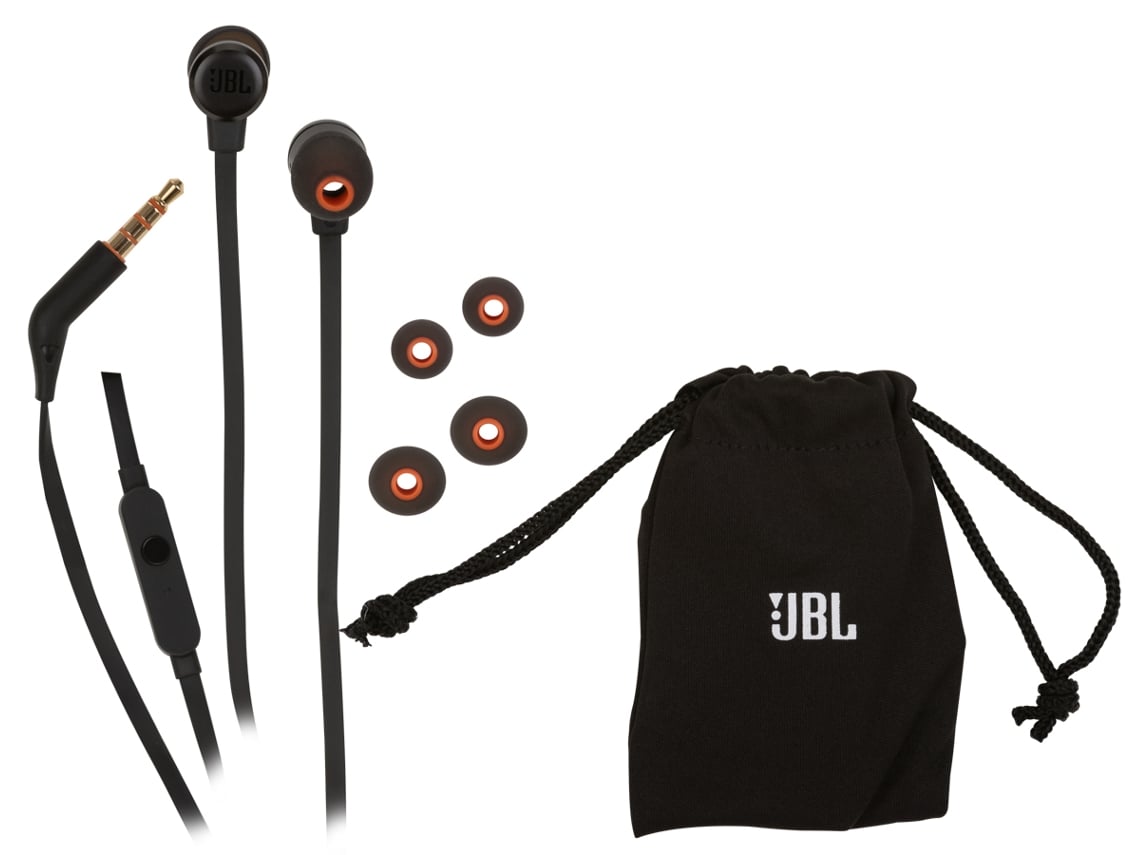 JBL Auriculares com Fio T 110 (In Ear - Microfone - Preto) - Comprar en  EGITANA Musical España