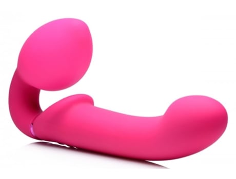 Dildo Vibratório Sem Alças Gpulse Com Controle Remoto Rosa STRAP U