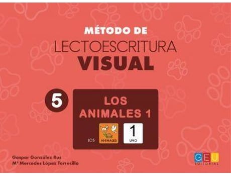 Livro Método de lectoescritura visual 5. Los animales 1 de González Rus, Gaspar (Espanhol)