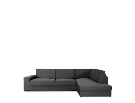 Capa para Sofá Chaise Longue Direta Bielástica EYSA (500 x 110 x 120 - Algodão - Cinzento)