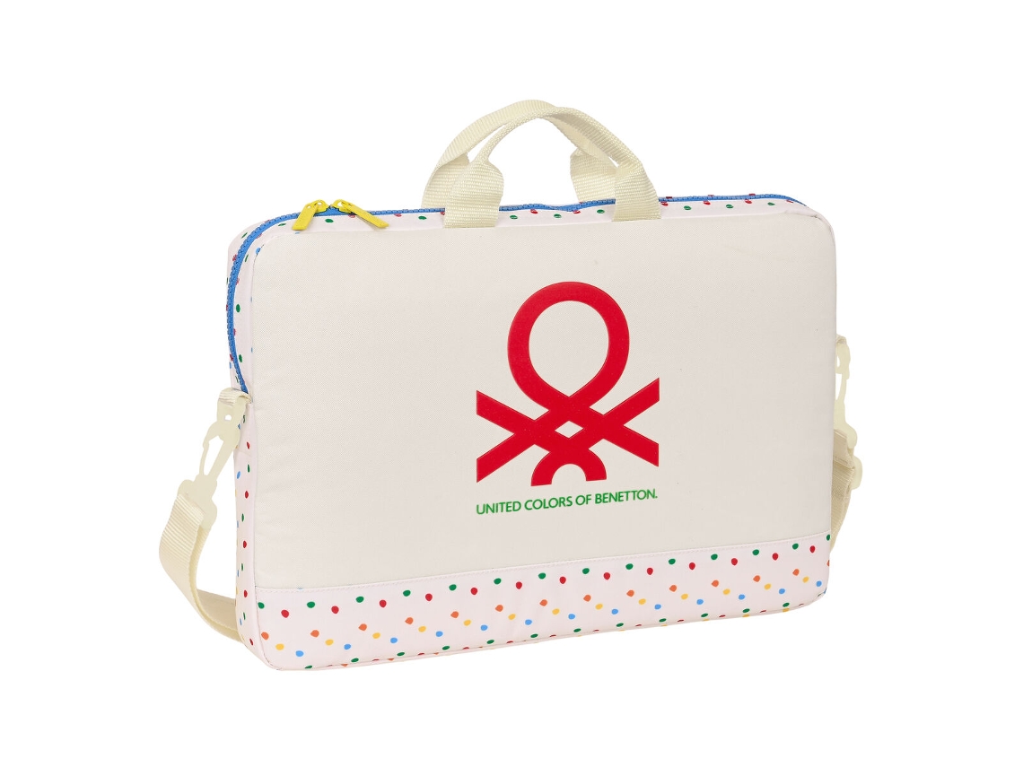 Bolsa para Port til BENETTON Topitos Branco 40 x 27 x 4 cm