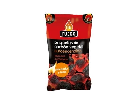 Briquete de carbono auto-inflamado OKFUEGO