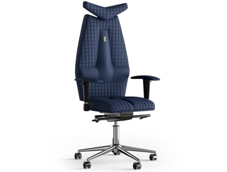 Cadeira de Escritório Ergonómica KULIK SYSTEM Jet Stitching PU Couro (Azul -130x50x50cm)