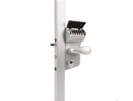 Fechadura para Portão Giratório Vinci Tubo 40-60Mm Acabamento Prateado LOCINOX Lmkq4040 V2L Zilv