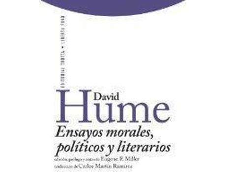 Livro Ensayos Morales Politicos Y Literarios de David Hume (Espanhol)