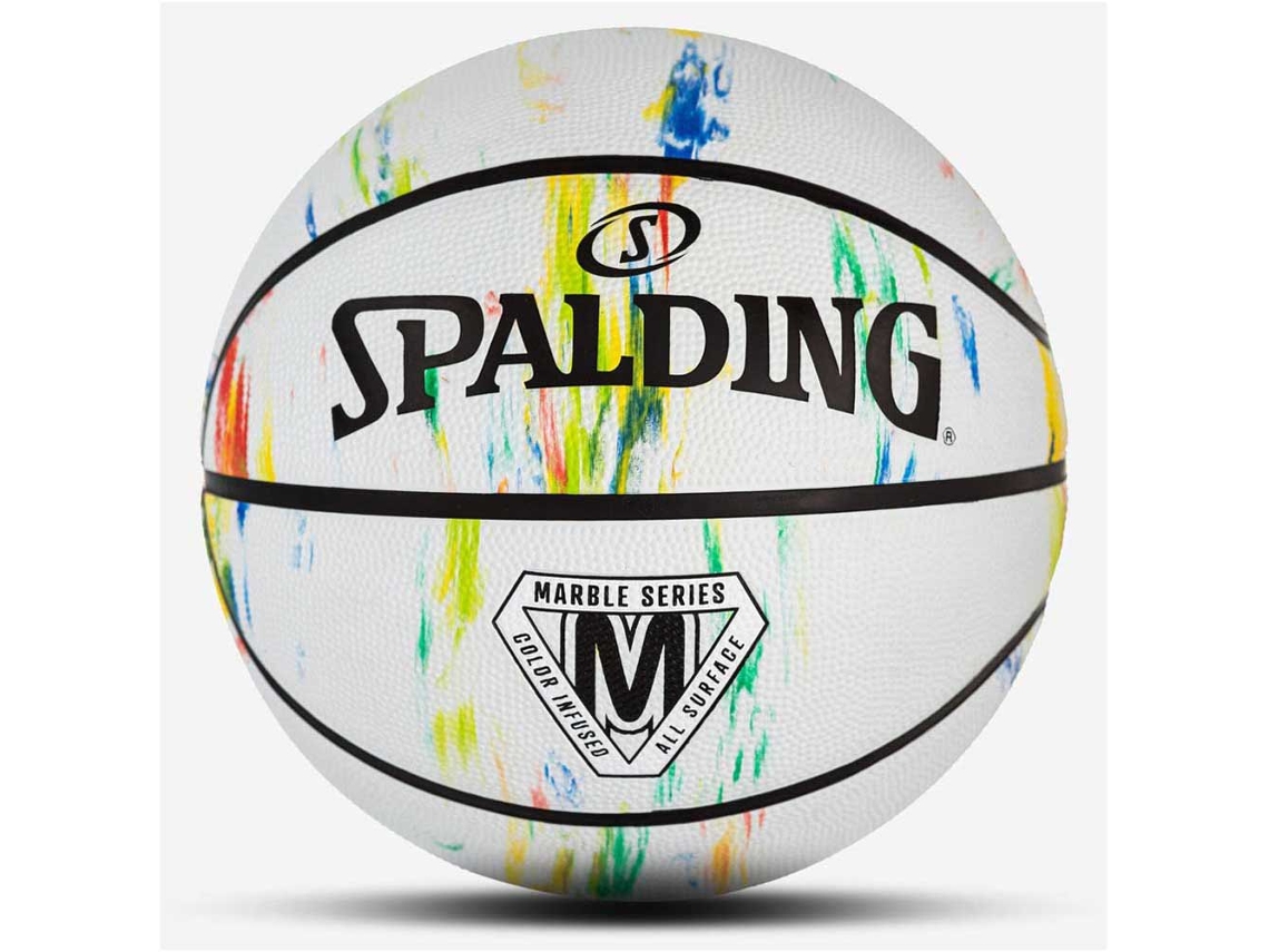 Bola de Basquete NBA Spalding Marble Series Rainbow Tam 7 - Branco