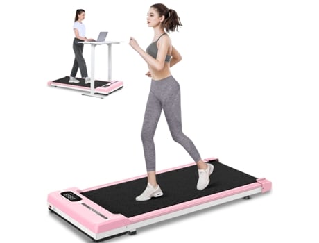 Passadeiras de Corrida RACINGREAT Velocidade Máx 8Km/H com Controlo Remoto Et Ecrã Lcd- Superfície de Corrida 95X38.5Cm Rosa para Principiantes