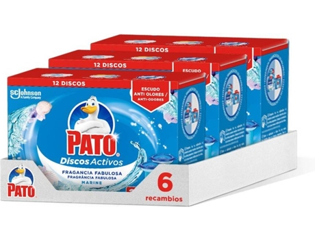 Pack Discos Sanitários PATO DISCOS ACTIVOS Marine (6 Unidades)