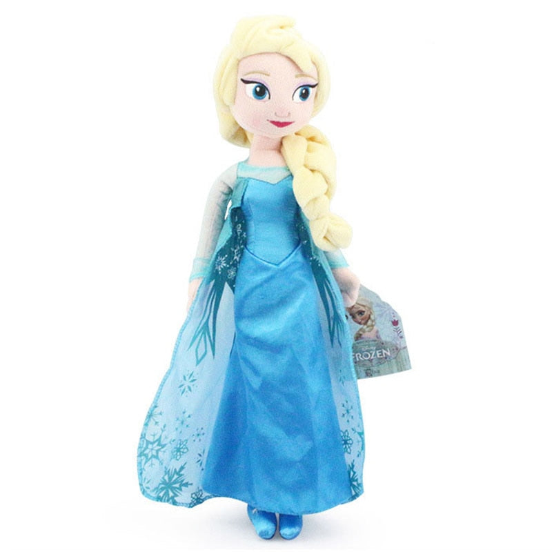 Princesa Anna e Elsa de Pelúcia Bonecas Fofas Almofadas Macias para Bebê  Roxo - Azul - 31Cm-50Cm