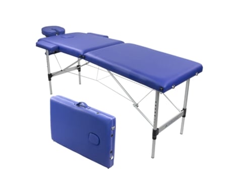 Marquesa de Massagens Portátil MOBICLINIC Dobrável Apoia Cabeças Portátil Alumínio 186X60 cm Azul Ca-01 Light