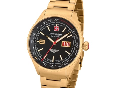 Relógio masculino ouro aço inoxidável Smwgh2101010 SWISS MILITARY HANOWA