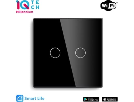 Switch IQTECH Millennium Zigbee Wall 1 Gang Glass Panel no Neutral Smartlife