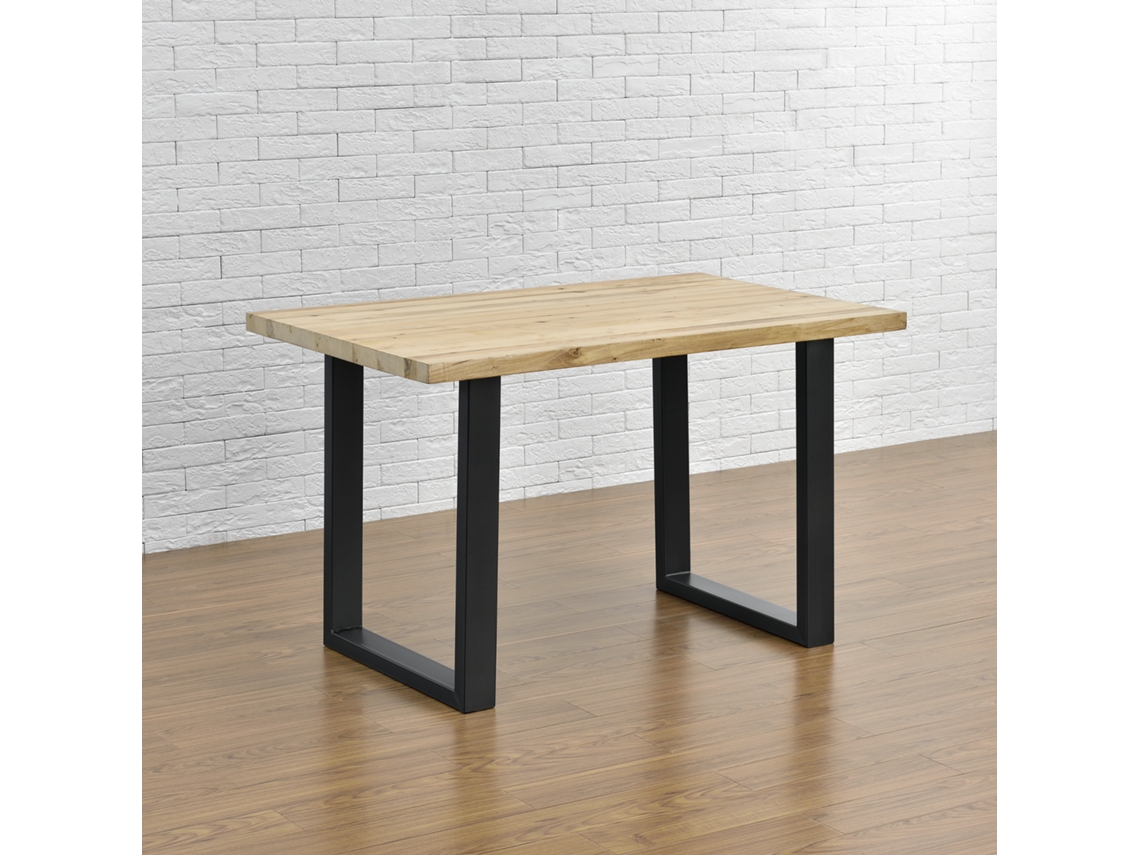 Set de 2 x patas de mesa de comedor Makers - Acero - 90 x 72 cm - Negro [