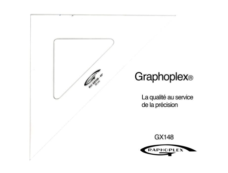 Quadrado 45° 3 arestas retas 32 cm - Graphoplex cor