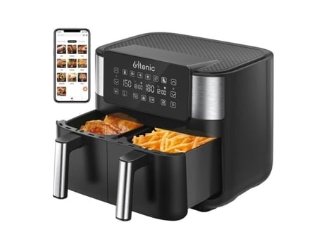 Fritadeira de Ar Sem Óleo ULTENIC K20 Compartimento Duplo 4L * 2 Tela Sensível Ao Toque Receitas Online 2850W