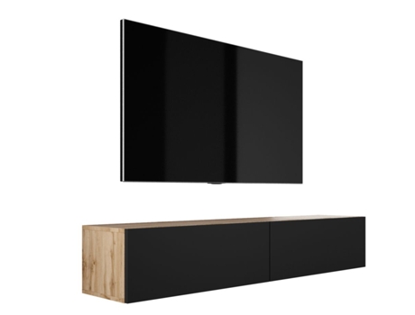 Móvel de Tv Suspenso D: L: 170 Cm A: 34 Cm D: 32 Cm Wotan Oak/Matte Black 3XELIVING