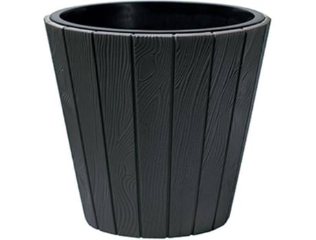 Vaso PROSPERPLAST PLASTIKEN Woode Cinzento (393 mm)