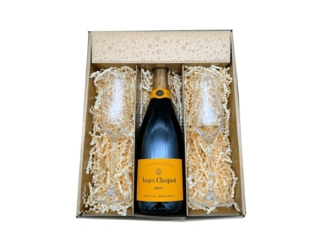 Gold Box: VEUVE CLICQUOT 2 “Square” Flutes 1X75Cl