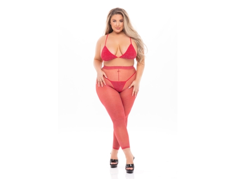 Conjunto de Lingerie PINK LIPSTICK Vermelho (XL)