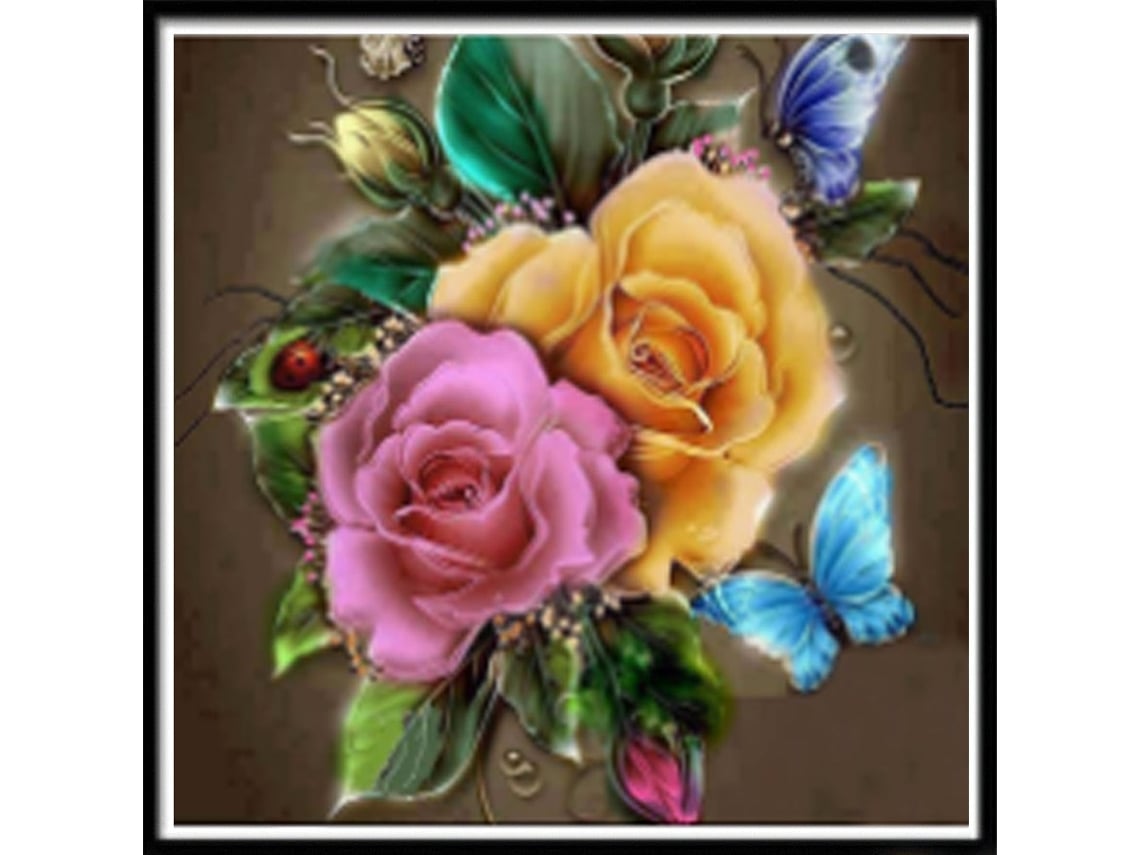 Conjunto De Ponto De Cruz Slowmoose 5d Diamante Pintura Diy Paisagem Flor R 30 30cm 4430