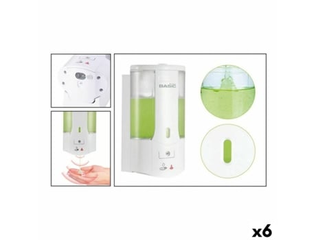 Dispensador de Sabão BASIC HOME Elétrico de Parede 400 Ml 6 Unidades