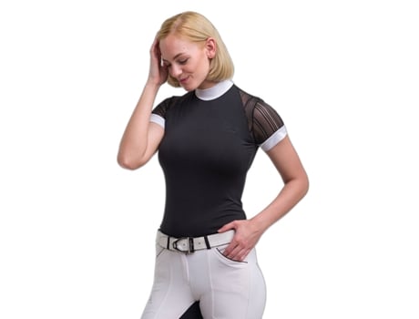 Polo para Mulher de Equitação CAVALLIERA (XS - Preto)