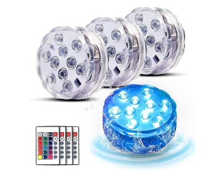 Luzes Led MMINGY Submersíveis 4 Pacotes de Luzes Subaquáticas à Prova D'Água