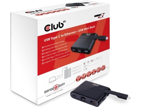 Docking Station CLUB3D USB Type-C to Ethernet Mini Dock