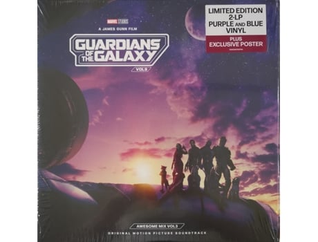 Guardians Of The Galaxy Vol.3 Awesome Mix Vol.3 Vários Artistas 2Lp Vinil Roxo e Azul Edição Limitada Capa Dupla