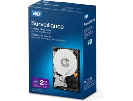 Disco HDD Interno WD Surveillance Storage (2 TB - SATA - 5400 RPM)