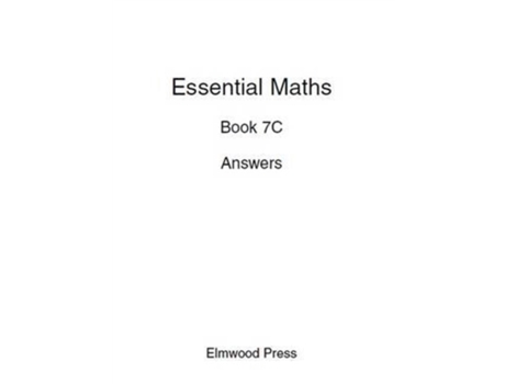 Livro Essential Maths 7C Answers de M White (Inglês)