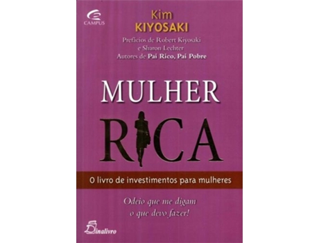 Livro Mulher Rica Livro De Investimento Para Mulheres de Kim Kiyosaki (Portugués)