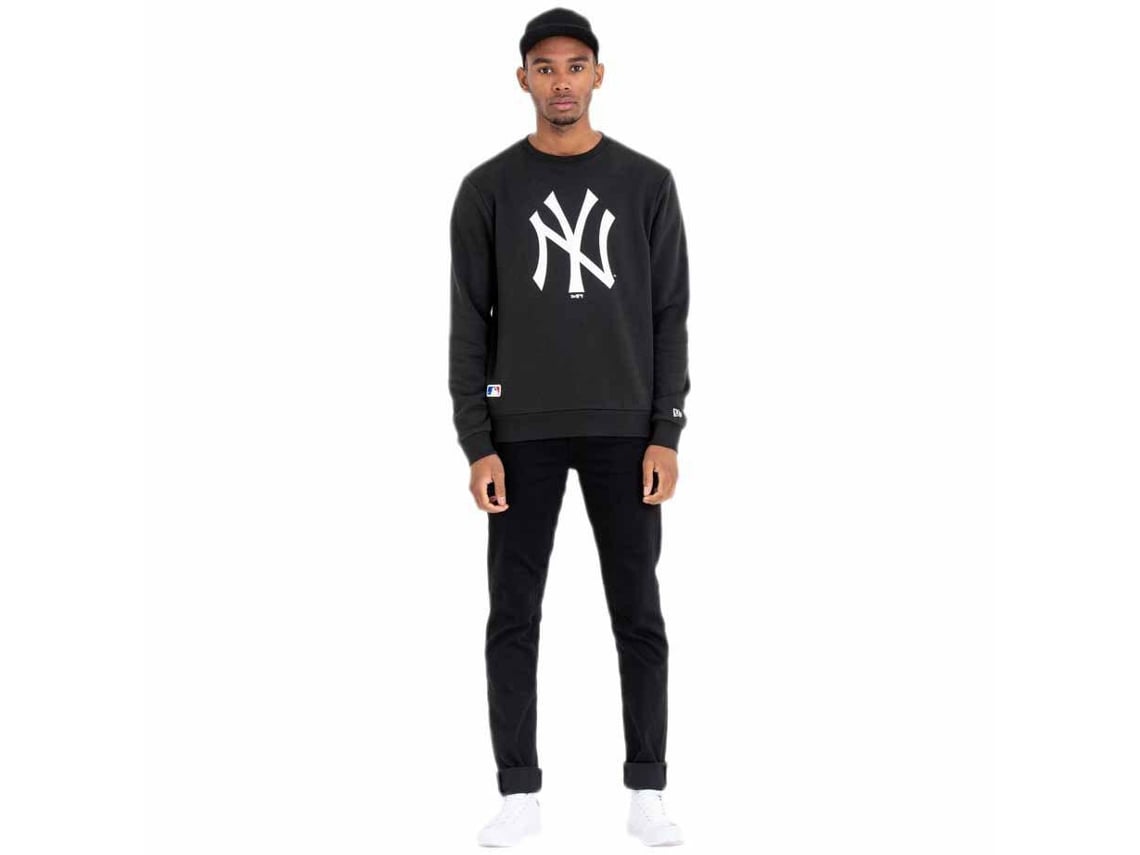 New era MLB Team Logo Crew Neck New York Yankees Sweatshirt Black