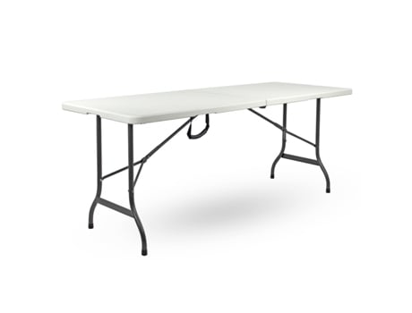 Mesa Dobrável BRIGROS 180X70X74 Cm Branco Liso