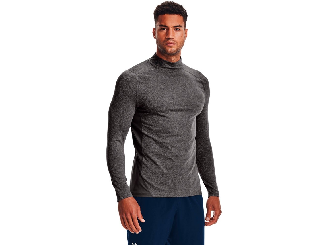 Sweatshirt de Homem para Fitness UNDER ARMOUR Coldgear Armour Fitted Mock  Cinzento (L)