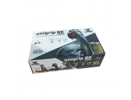 Luvas 3L INTERNACIONAL De Nitrilo Texturizado Unigrip Bk 50 Uds (Tamanho Xl)