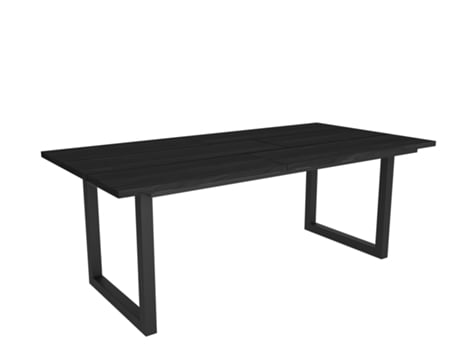 Mesa de Refeição SKRAUT HOME Tetrix 10 Lugares (Preto - Melamina - 194 x 90 x 75 cm)