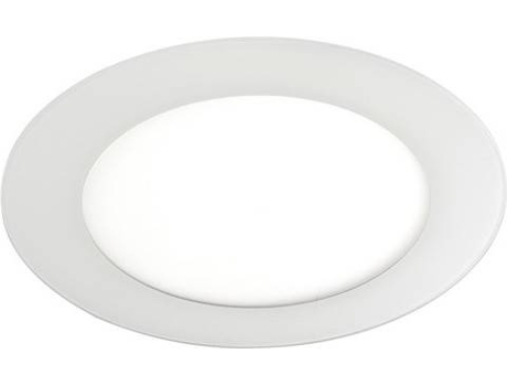 Candeeiro de Teto Embutida  Extraplano Redondo (Branco - LED - 20 W - Alumínio - 250 x 250 x 23 mm)