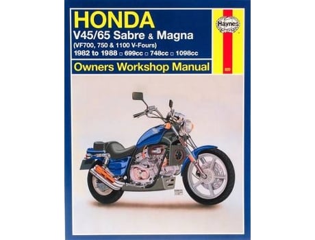 Livro honda v45/65 sabre & magna (82 - 88) de haynes publishing (inglês)